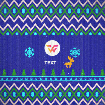 Christmas Knitting Sweater Logo Reveal &ndash; Square Holiday Animation