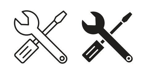 Repair icon in minimal flat, stroke style. suitable for graphic designs