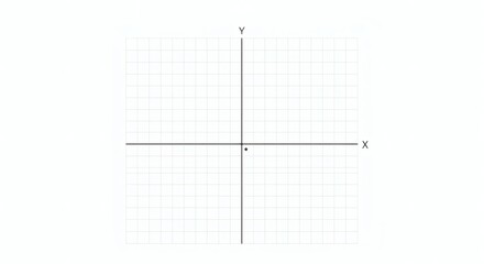 Cartesian Coordinate System with Origin and Grid graph
