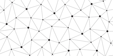 black network. futuristic connection technology background with dots and lines for desktop. Structure molecule and communication. Template for science technology presentation, Vector illustration.	