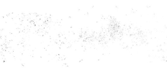 Crystallized sugar flying, isolated on white, clipping path, macro