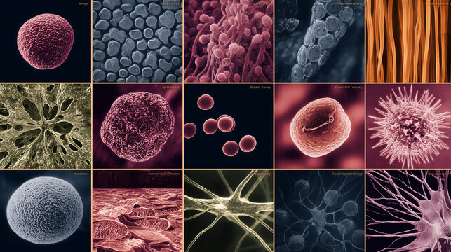 Abstract Digital Visualization of Neuron Cells or Cellular Processes