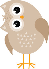 Adorable Cartoon Owl Awaits Birthday Celebration