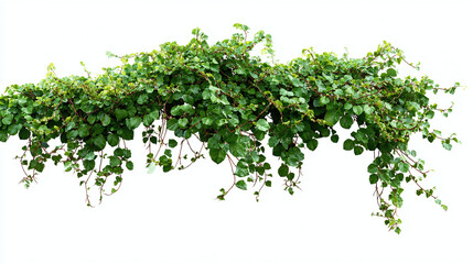 Fototapeta premium A vibrant trailing vine, perfect for adding a touch of natural beauty to any space. Its lush green foliage creates a sense of freshness and tranquility. 