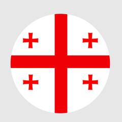 Obraz premium Georgia Flag button