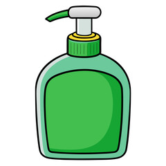 Dish Soap Bottle Vector Illustration – Flat Minimal Kitchen Cleaning Icon
