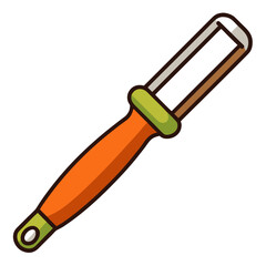 Fototapeta premium Vegetable Peeler Vector Illustration – Flat Minimal Kitchen Utensil Icon