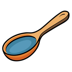 Spoon Rest Vector Illustration – Flat Minimal Kitchen Accessory Icon