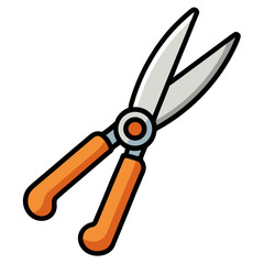 Kitchen Scissors Vector Illustration – Flat Minimal Cooking Tool Icon
