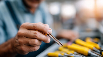 Professional window repair hands working defocused equipment, faceless maintenance service, repair visualization detail, blurred tools background, fixing concept, professional inte