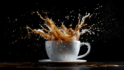 cup of coffee with splash