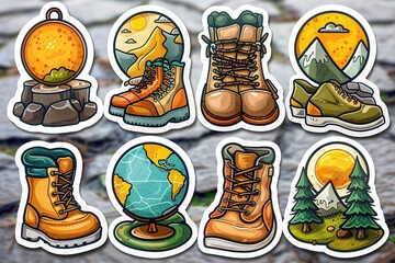 Travel Nature Exploration Stickers Set