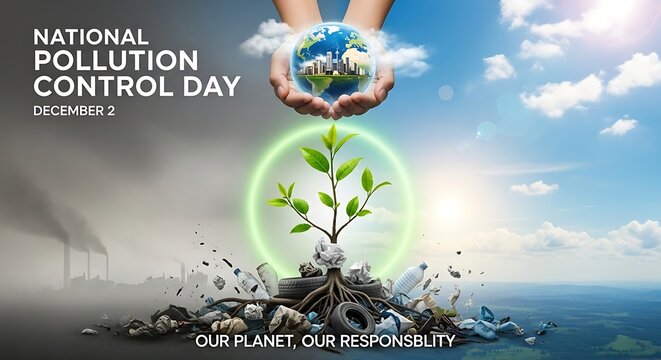National Pollution Control Day Awareness Illustration