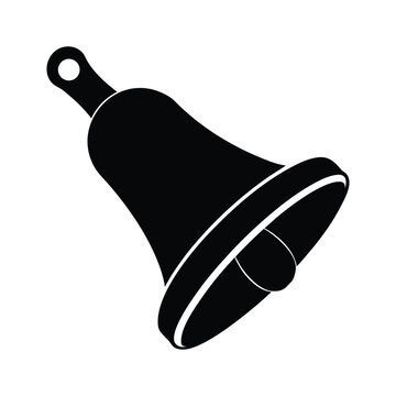 Handbell Silhouette Icon Vector Illustration