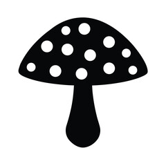 Mushroom Spore Print Icon Vector Illustration