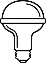 Energy efficient led light bulb icon, modern lighting solution, sustainable technology vector illustration