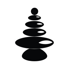 Stone Cairn Stack Icon Vector Illustration