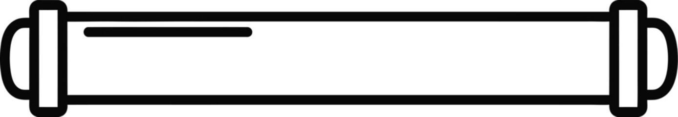 Obraz premium Straight pipe vector icon for plumbing, industrial, and infrastructure design elements