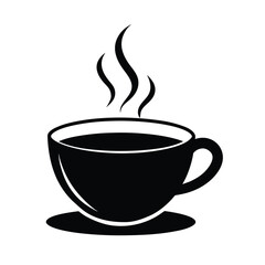 Teacup Rising Steam Icon Vector Illustration