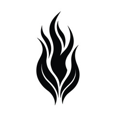 Tribal Flame Shape Icon Vector Illustration