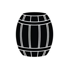 Wooden Barrel Shape Icon Vector Illustration