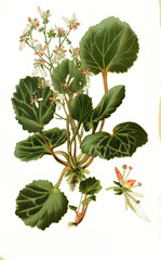 Saxifraga sarmentosa, Creeping sailor, creeping saxifrage, strawberry saxifrage, creeping rockfoil. Judenbart oder Kriech-Steinbrec © Bildagentur-o