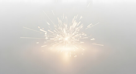 Obraz premium Whisk of brilliant light particles and glowing sparks creating a dynamic explosion of energy against a clean and simple background