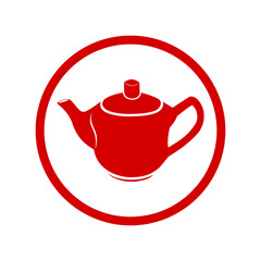 Teapot cup icon isolated on transparent background