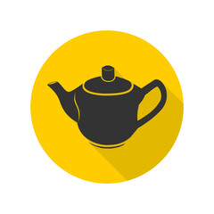 Teapot cup icon isolated on transparent background