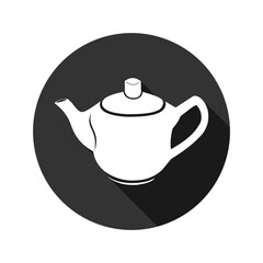 Teapot cup icon isolated on transparent background