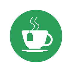 Cup of tea icon isolated on transparent background