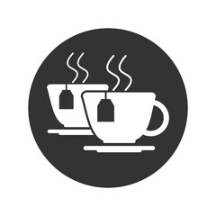 Cup of tea icon isolated on transparent background