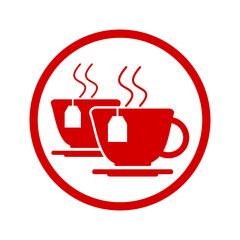 Cup of tea icon isolated on transparent background