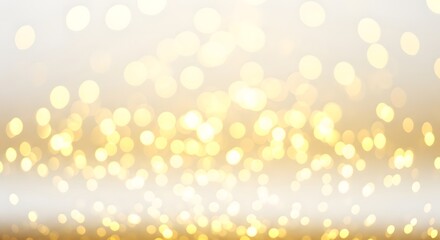 Abstract background of golden bokeh lights creating a festive and magical atmosphere, perfect for adding a touch of elegance and sparkle to any design or celebration