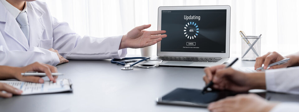 Software update on computer for brisk version of device software upgrade