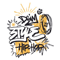 Vibrant hip hop marker art