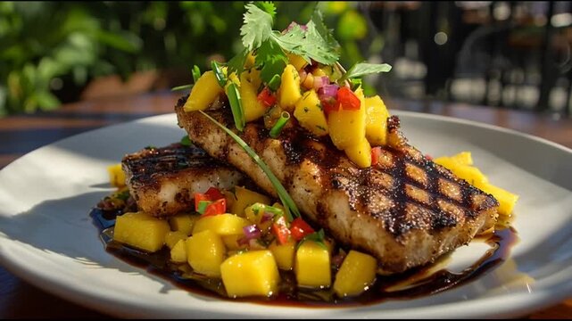 Grilled Mahi Mahi With Mango Chutney Bright Tropical