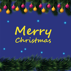 Merry Christmas poster or greeting card. Trendy modern design with gifts, vector illustrations