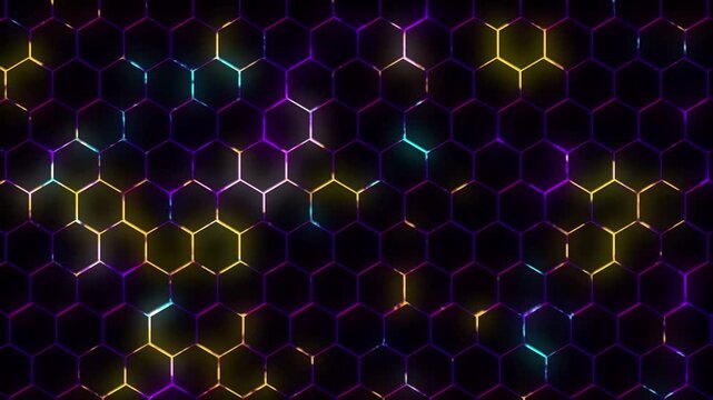 Sci fi Colorful Texture Black Screen background Video