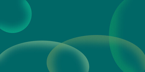 Abstract teal green bubbles and swirls background with soft light
