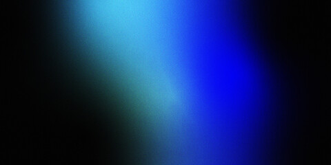 Abstract gradient of blue and teal light on a black background