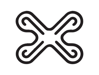 Simple Connect Icon 2D Vector Line Illustration