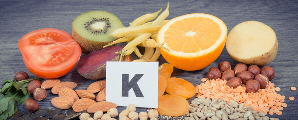 Fruits, vegetables and other ingredients containing natural potassium, vitamin K, minerals and fiber