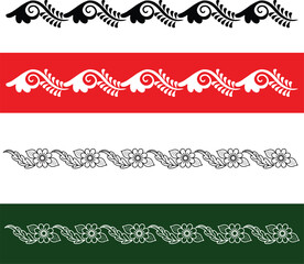 Elegant Floral and Leafy Decorative Borders Collection