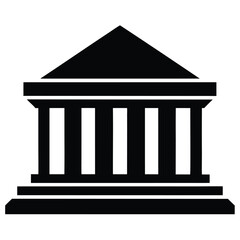 court building vector icon