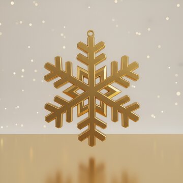 Statue de flocon de neige en 3D Lowpoly Dor&eacute;