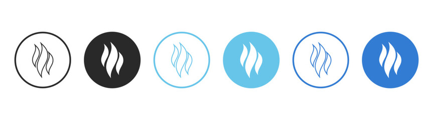 Smoke and Steam Icon Set – Aroma, Vapour, Heat, Fume, Abstract Silhouettes Collection