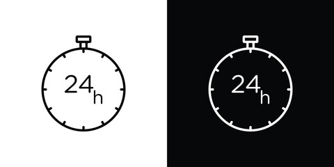 24 Hrs icon. Modern simple vector collection