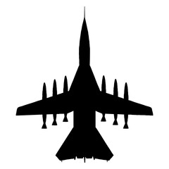 Naklejka premium Jet Fighter Silhouette