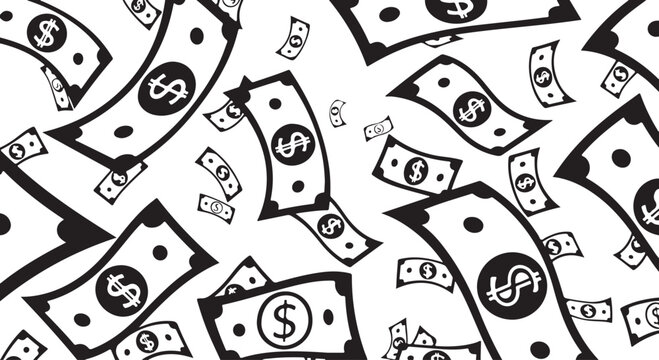 Black and white money pattern